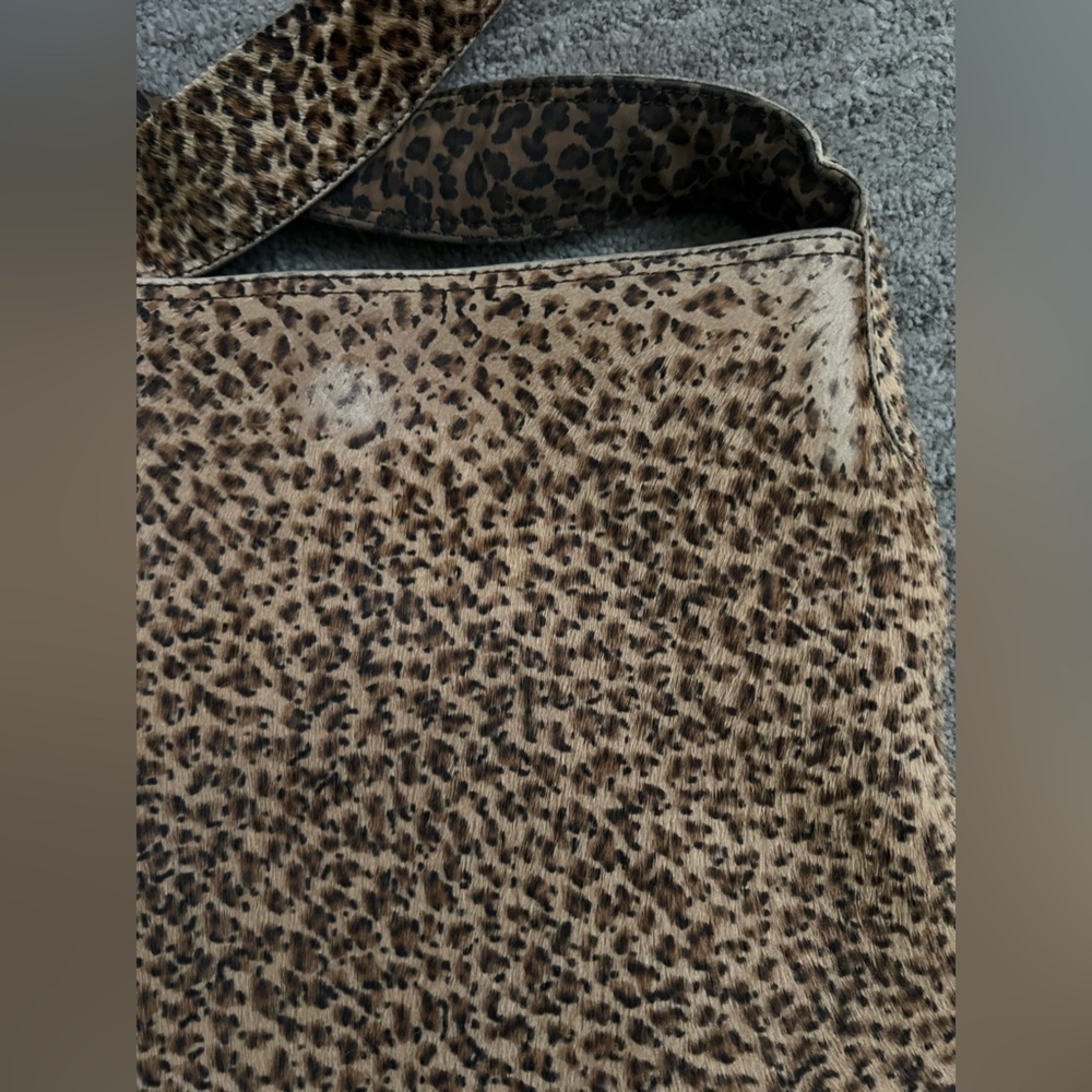 BOTTEGA VENETA VINTAGE Nylon and Faux Hair Leopard Mini Hobo - Picture 9 of 16
